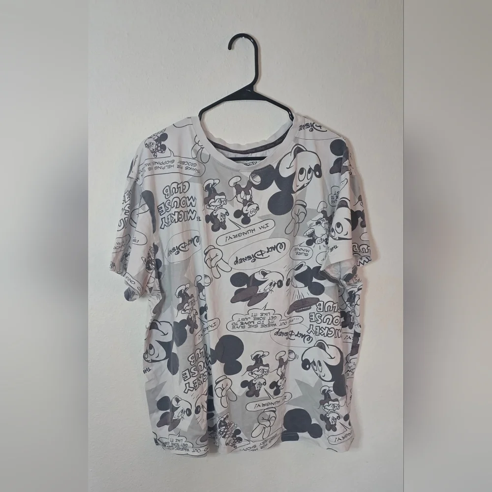 Disney Mickey Mouse Pajama Set Primark Loungewear Sleepwear Gray XL - Picture 1 of 11